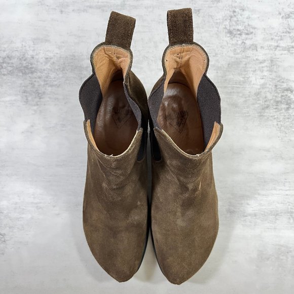 John Fluevog Wearever Thanks Dalu Suede Leather Chelsea Boots - Women's Size 7 - - Picture 7 of 9
